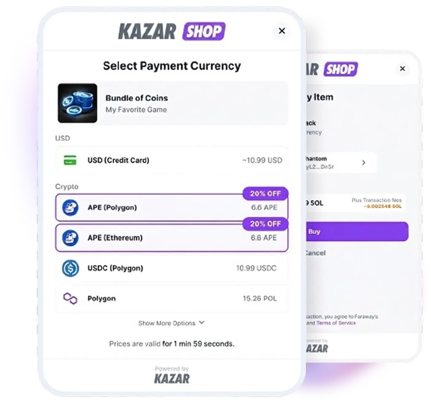 Crypto & Fiat Checkout